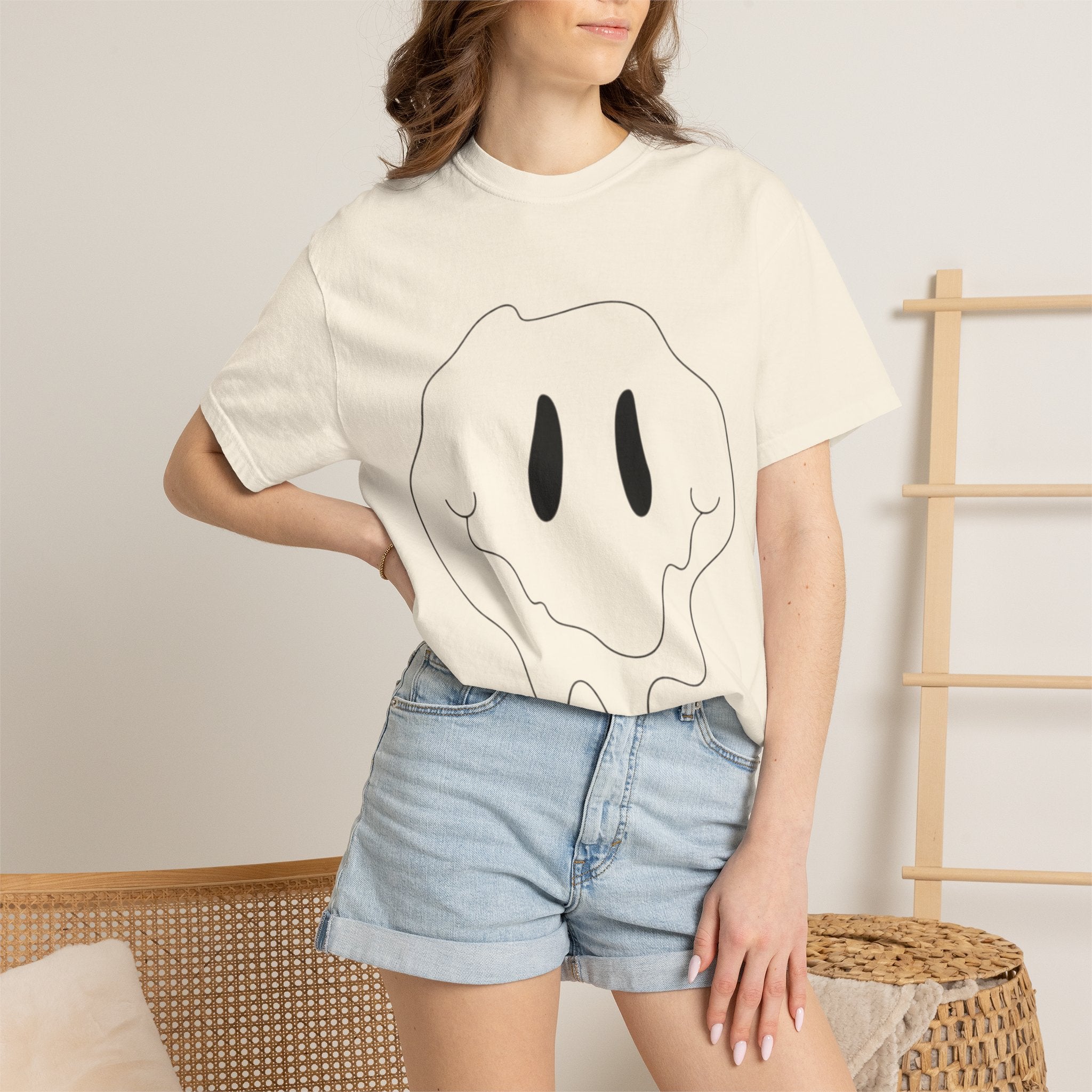 Melting Ghost 'feel' Graphic Tee — Minimal Streetwear T-Shirt