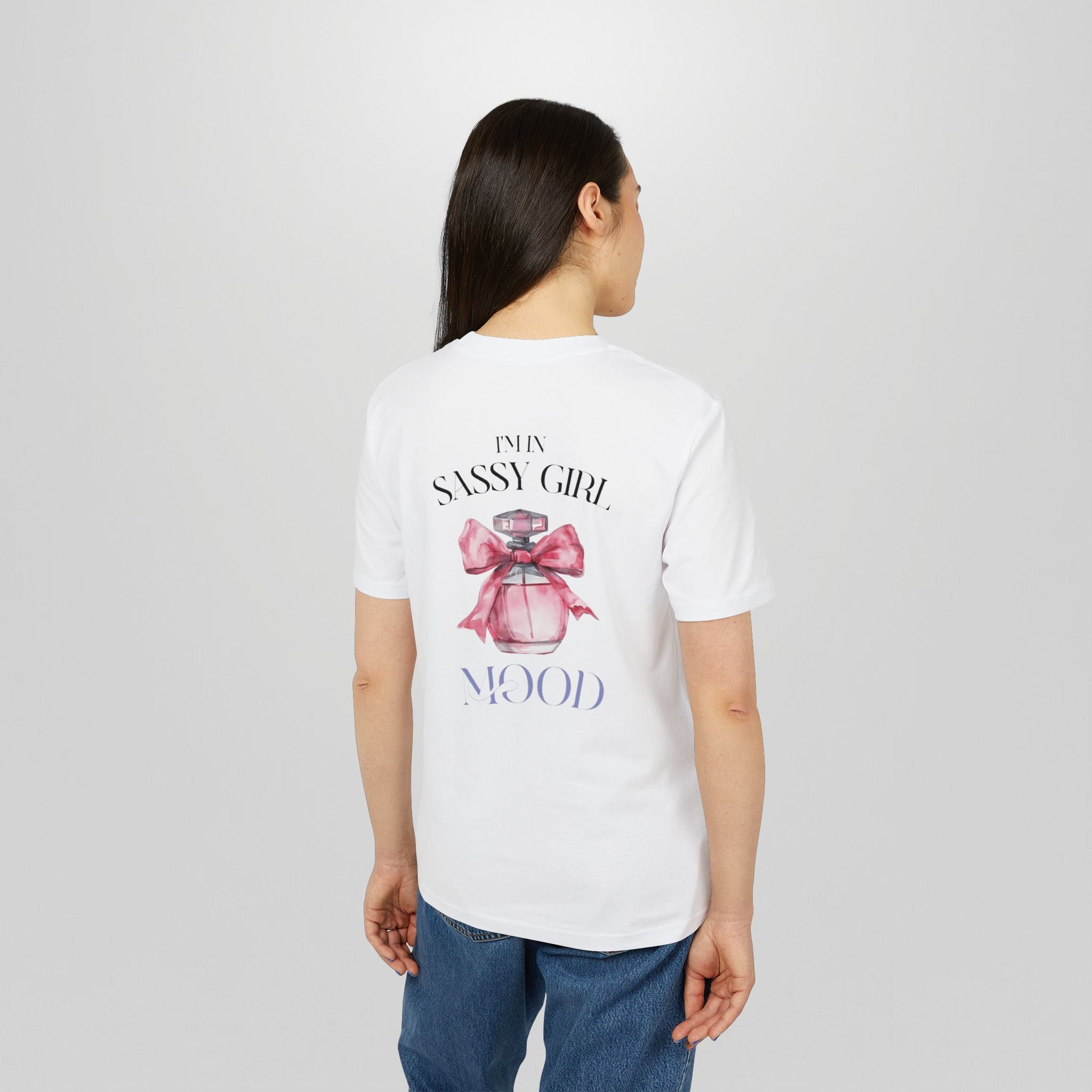 Sassy Girl T‑Shirt — Feminine Perfume Graphic Tee ("Sassy Girl" Front + Perfume Back)