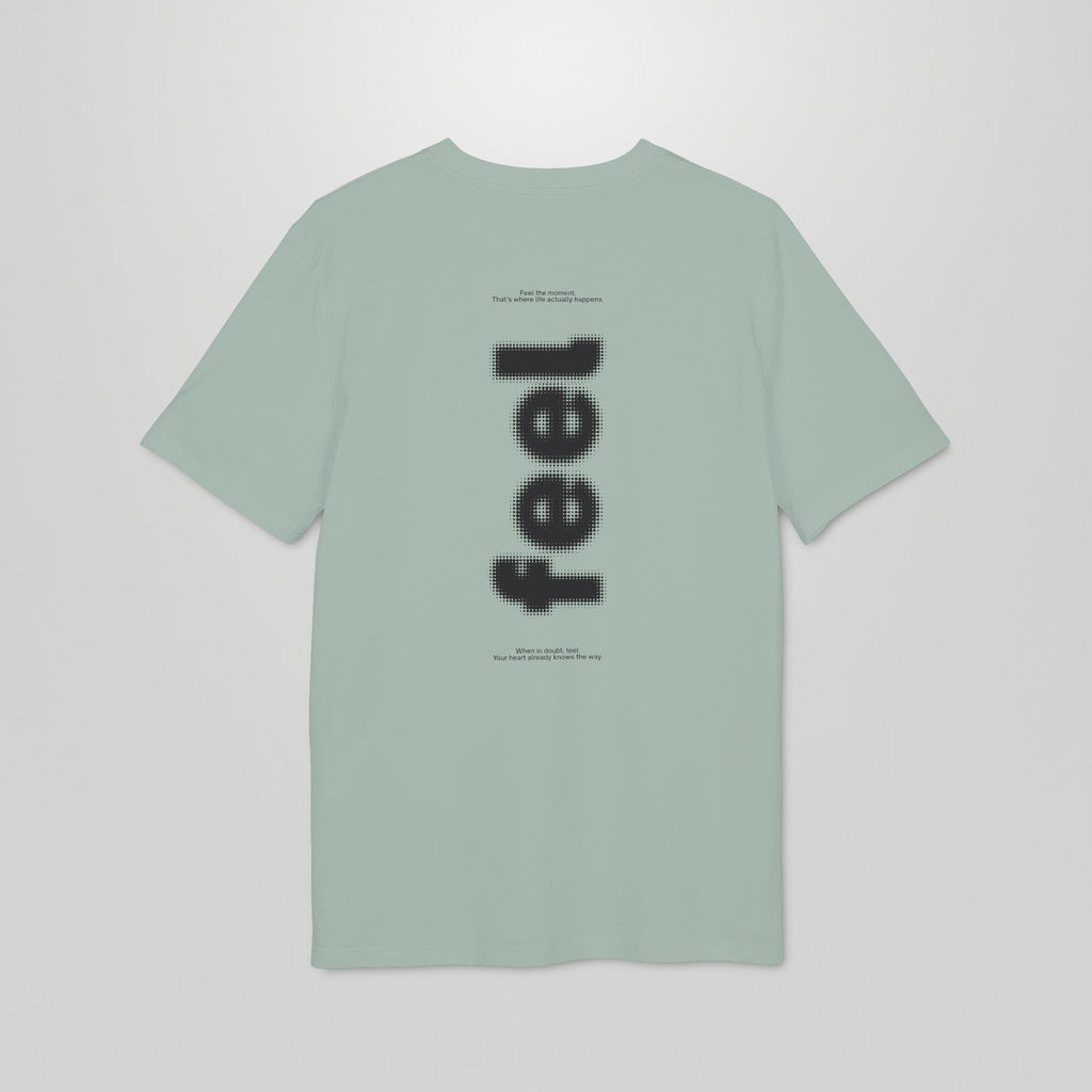 Melting Smile T-Shirt — Minimal Drip Graphic "feel" Back Print