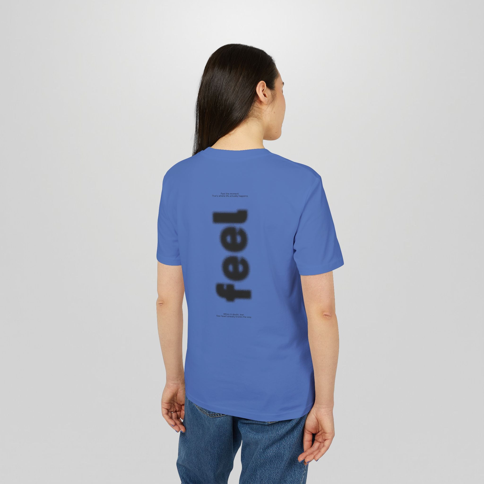 Melting Smile T-Shirt — Minimal Drip Graphic "feel" Back Print