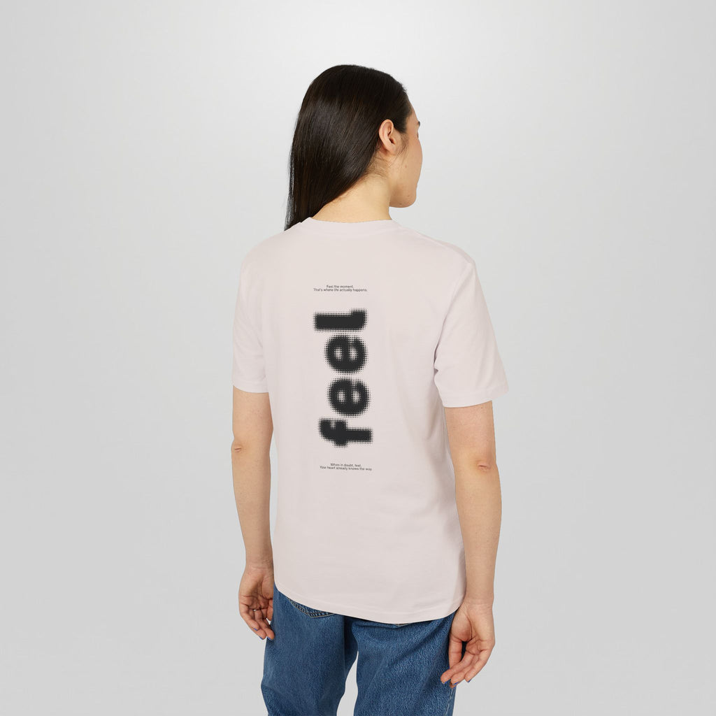Melting Smile T-Shirt — Minimal Drip Graphic "feel" Back Print