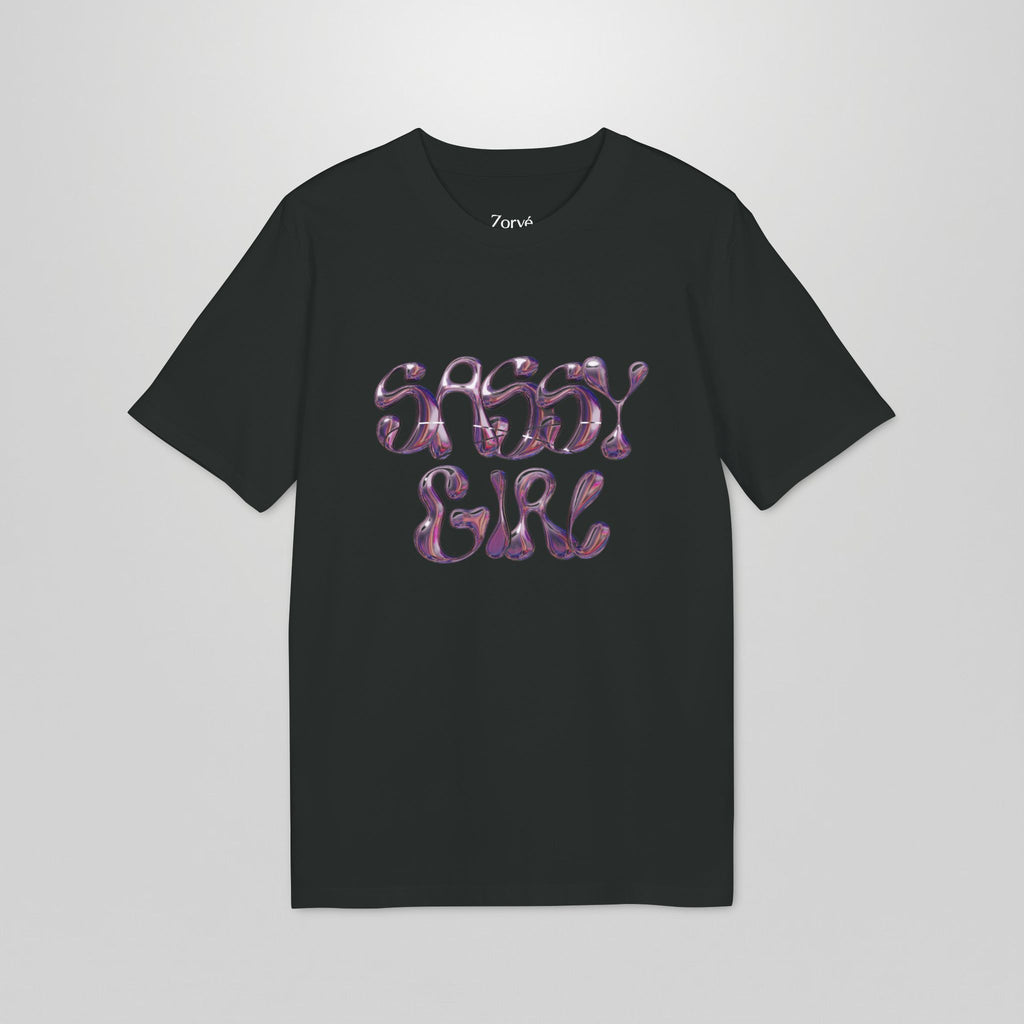 Sassy Girl T‑Shirt — Feminine Perfume Graphic Tee ("Sassy Girl" Front + Perfume Back)