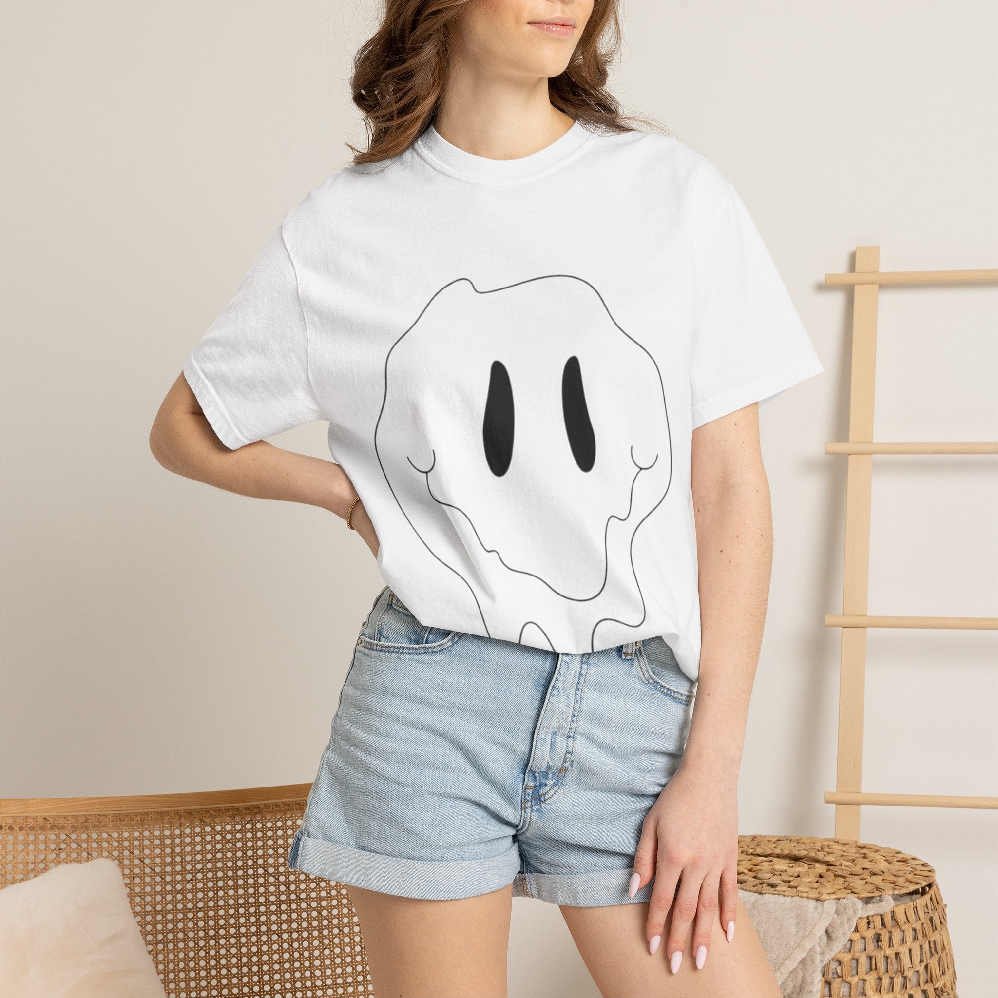 Melting Ghost 'feel' Graphic Tee — Minimal Streetwear T-Shirt