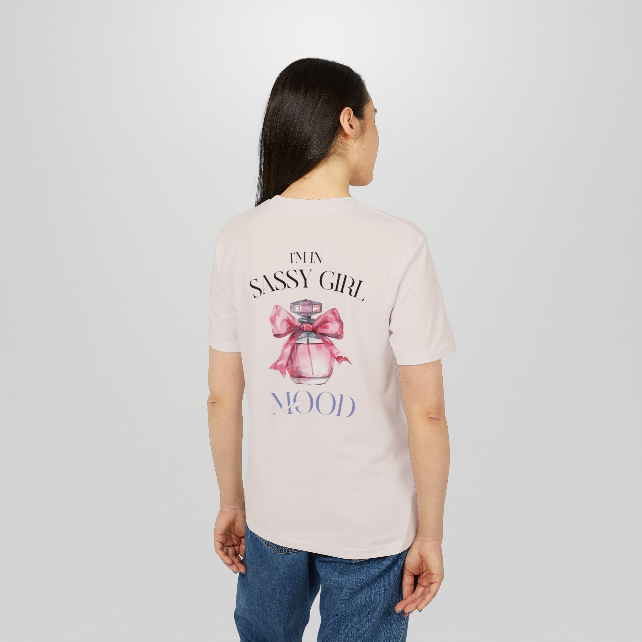 Sassy Girl T‑Shirt — Feminine Perfume Graphic Tee ("Sassy Girl" Front + Perfume Back)
