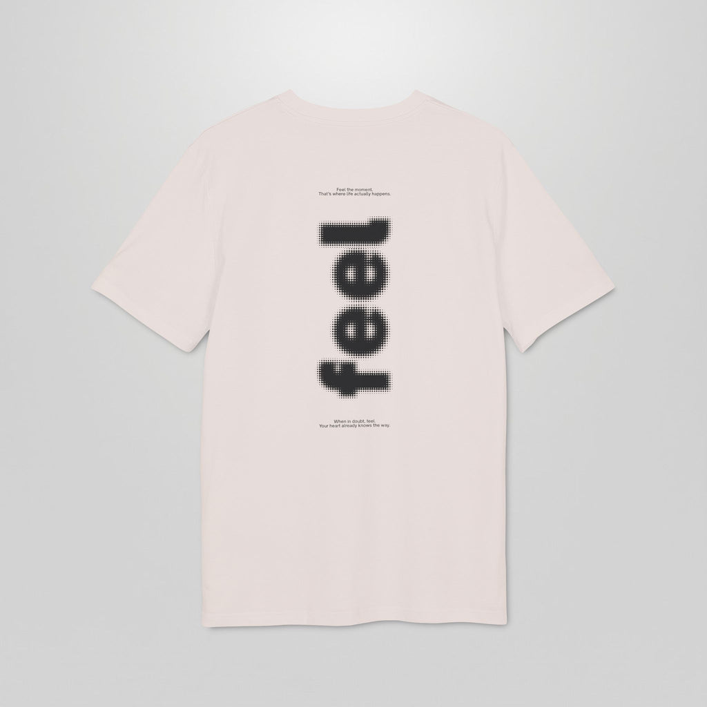 Melting Smile T-Shirt — Minimal Drip Graphic "feel" Back Print