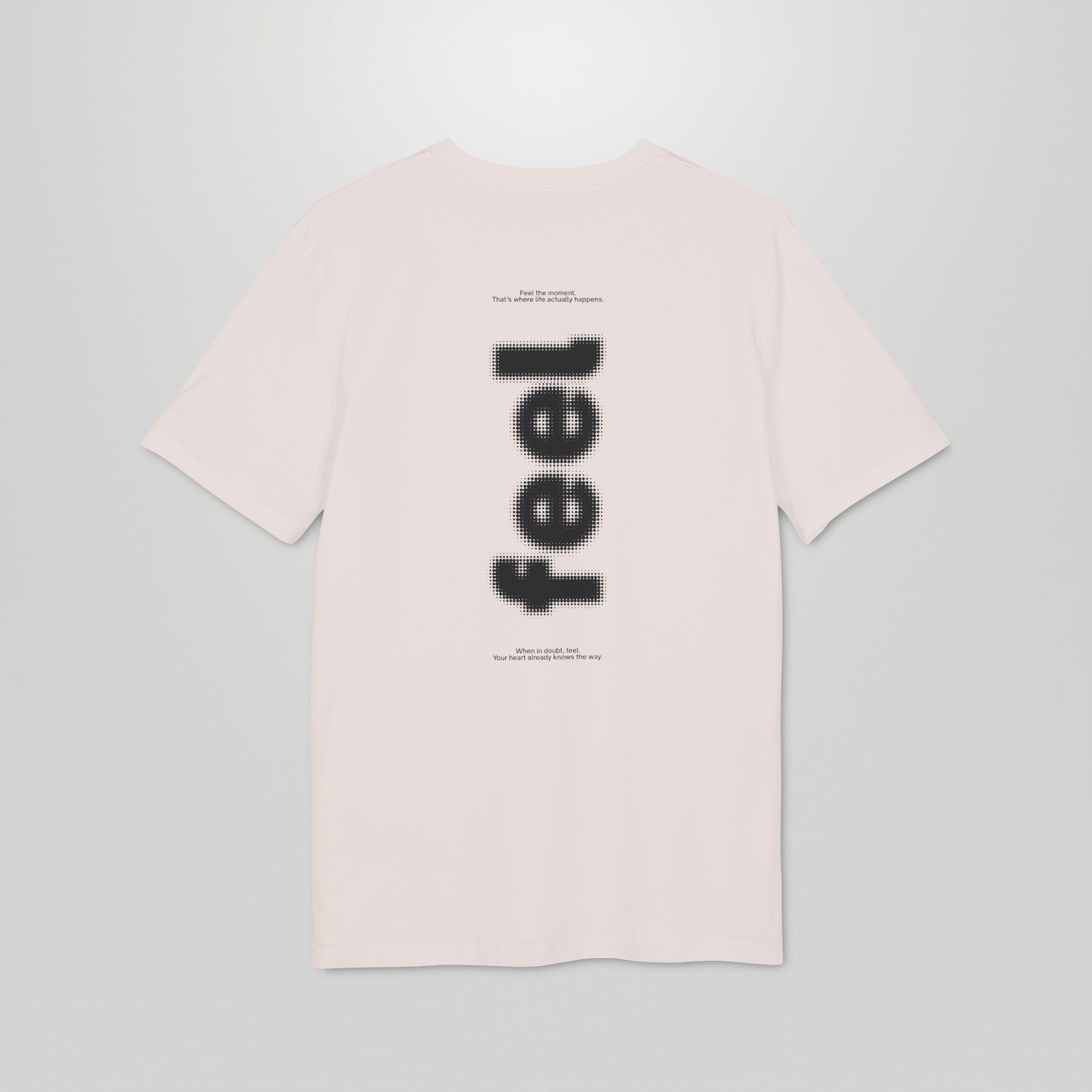 Melting Smile T-Shirt — Minimal Drip Graphic "feel" Back Print
