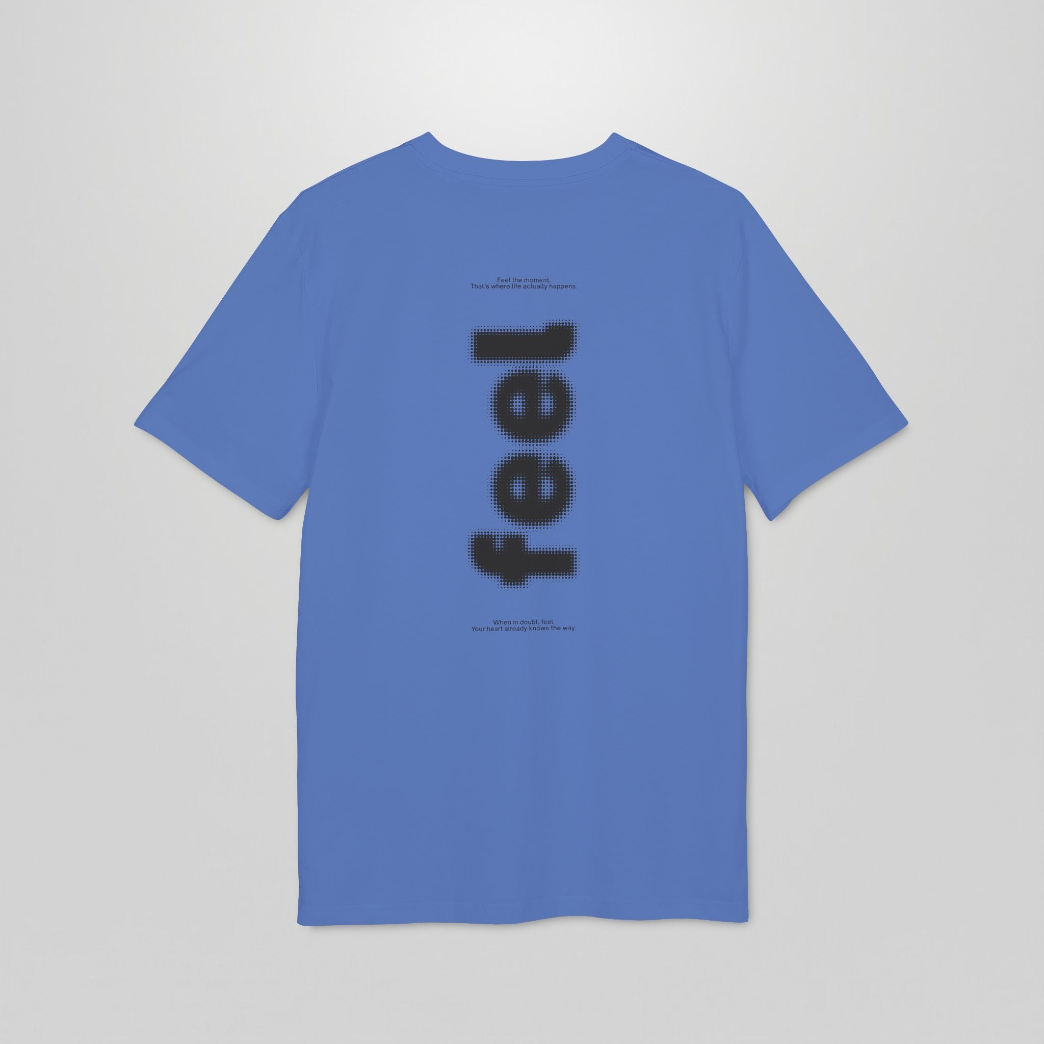 Melting Smile T-Shirt — Minimal Drip Graphic "feel" Back Print
