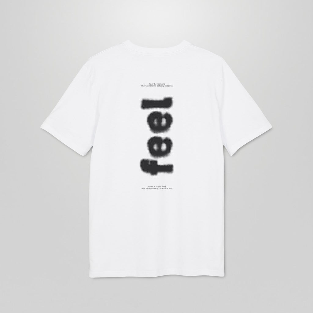 Melting Smile T-Shirt — Minimal Drip Graphic "feel" Back Print