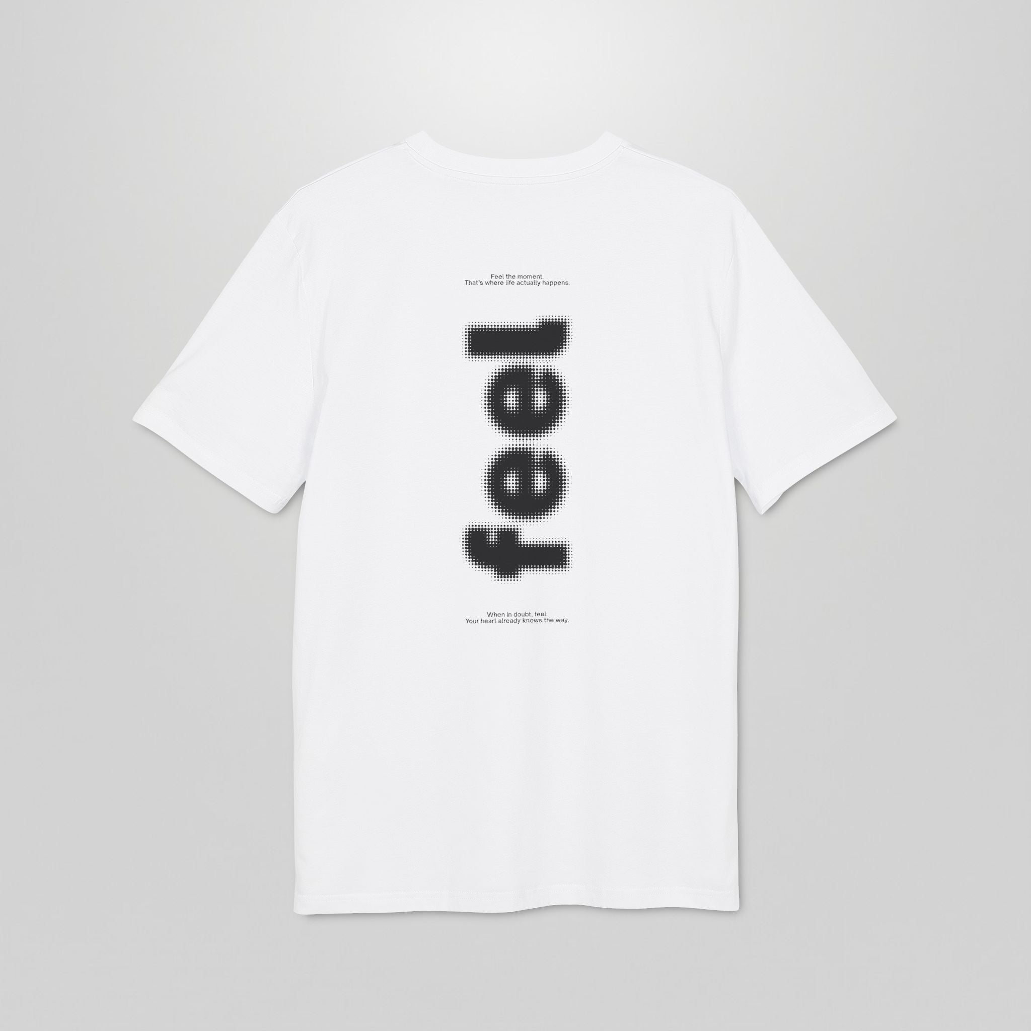 Melting Smile T-Shirt — Minimal Drip Graphic "feel" Back Print