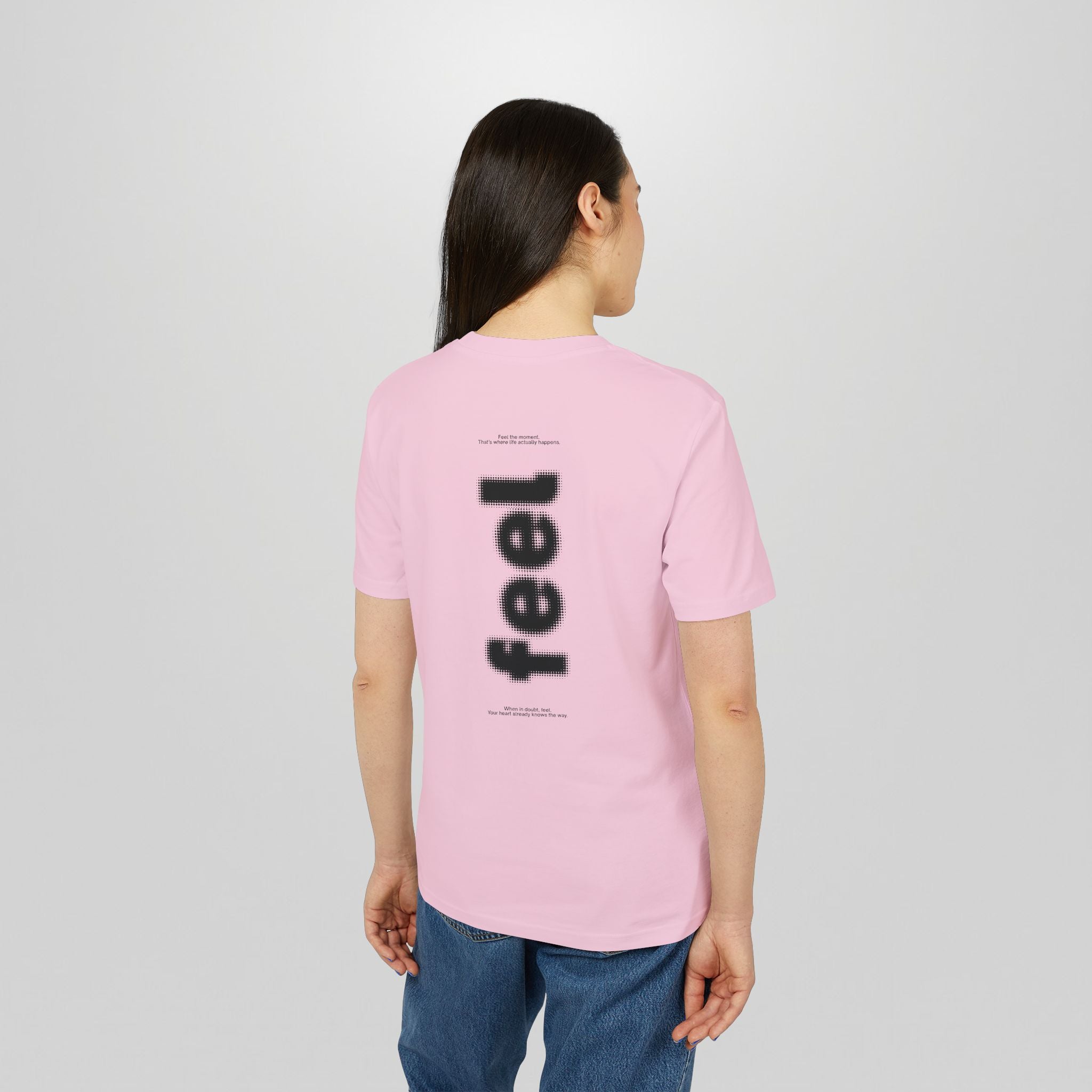Melting Smile T-Shirt — Minimal Drip Graphic "feel" Back Print