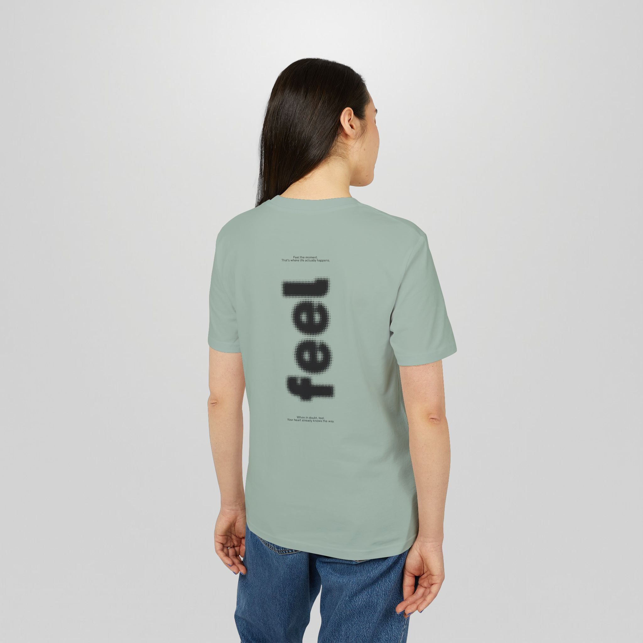 Melting Smile T-Shirt — Minimal Drip Graphic "feel" Back Print