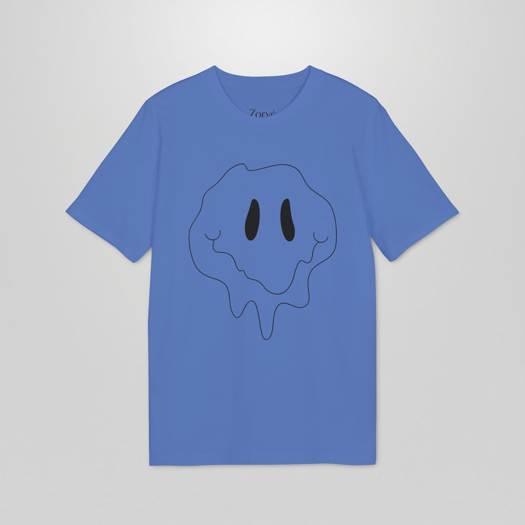 Melting Smile T-Shirt — Minimal Drip Graphic "feel" Back Print
