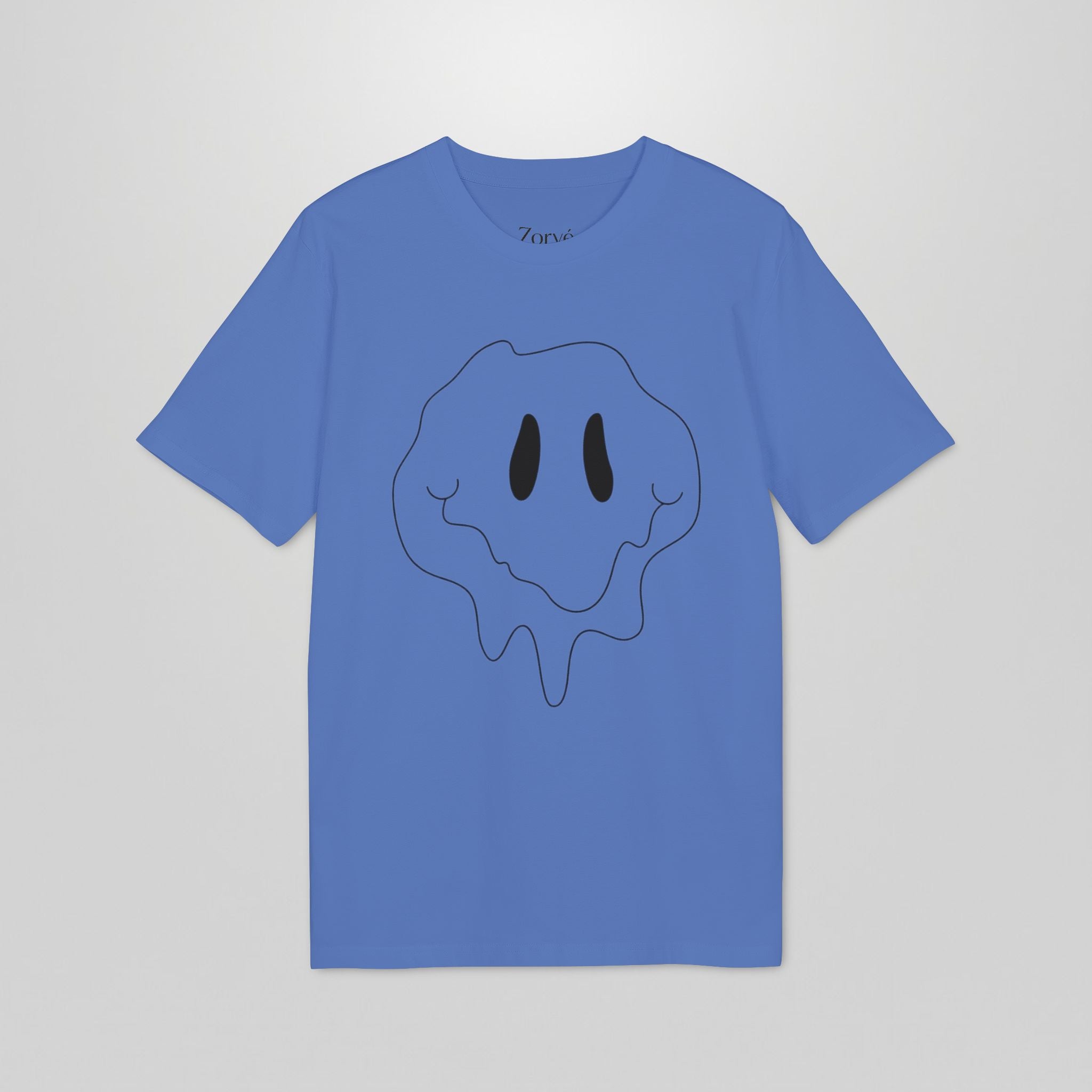 Melting Smile T-Shirt — Minimal Drip Graphic "feel" Back Print