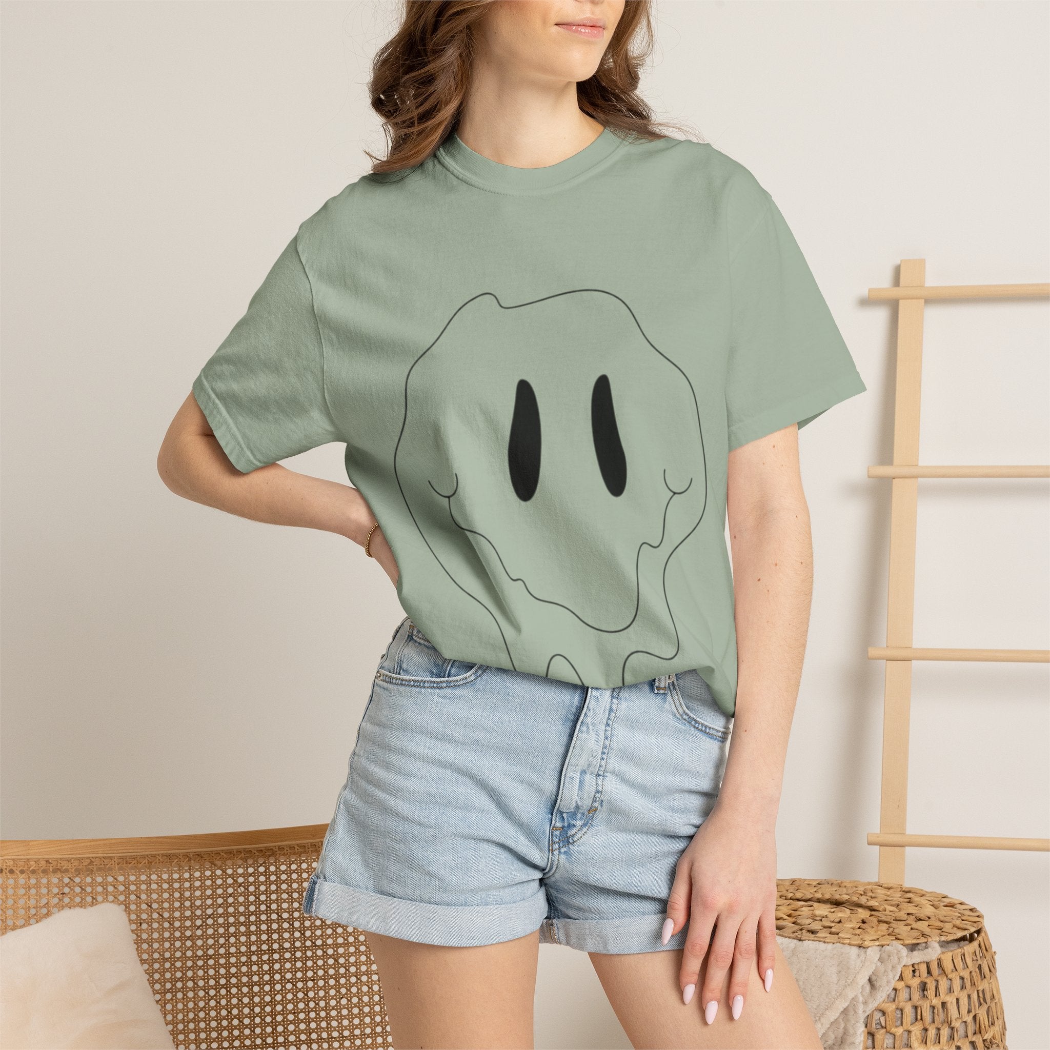 Melting Ghost 'feel' Graphic Tee — Minimal Streetwear T-Shirt