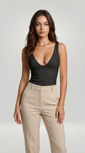 OPEN-BACK YOGA TOP WITH BUILT-IN SUPPORT