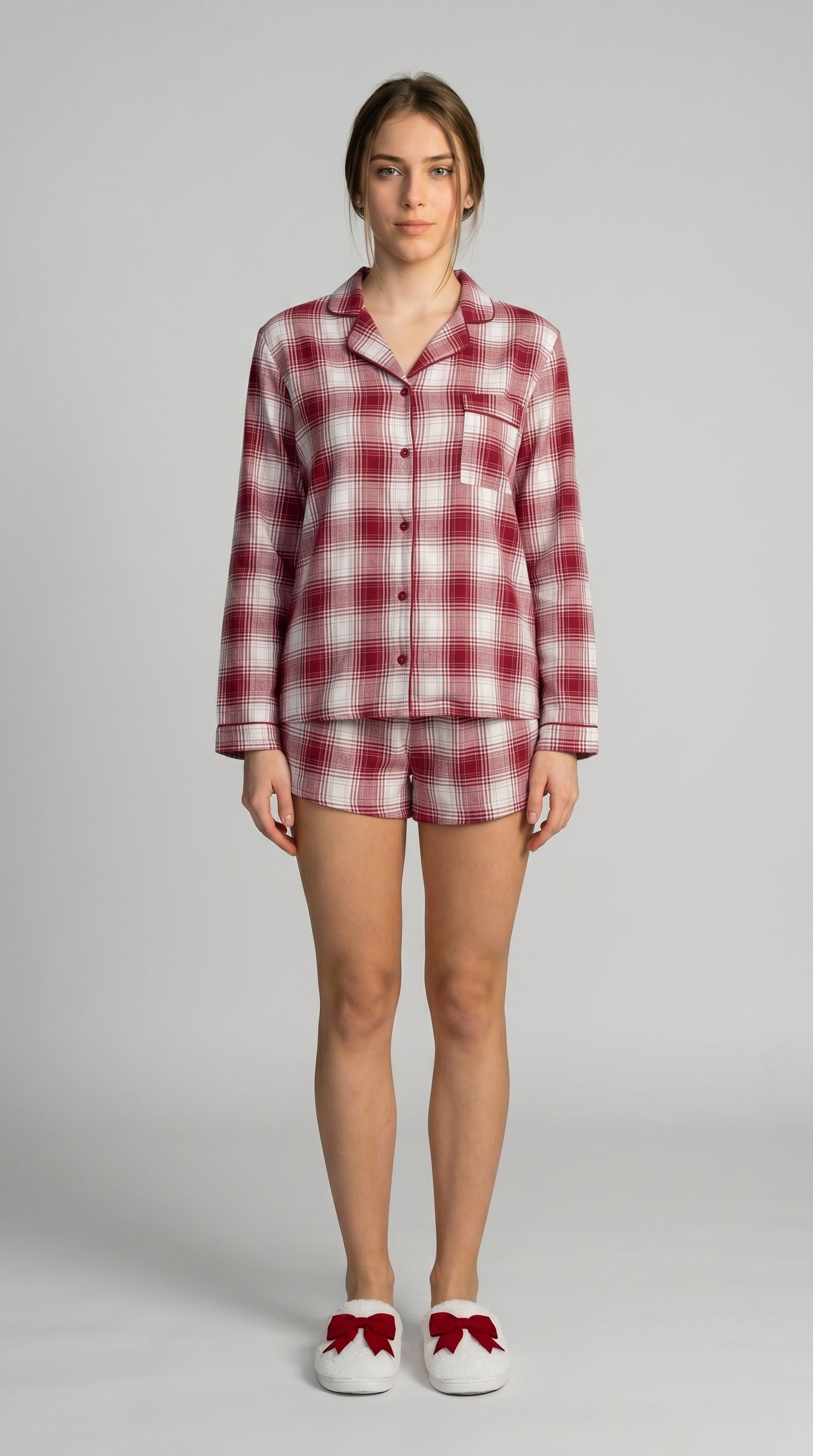 PLAID COTTON HOME SET