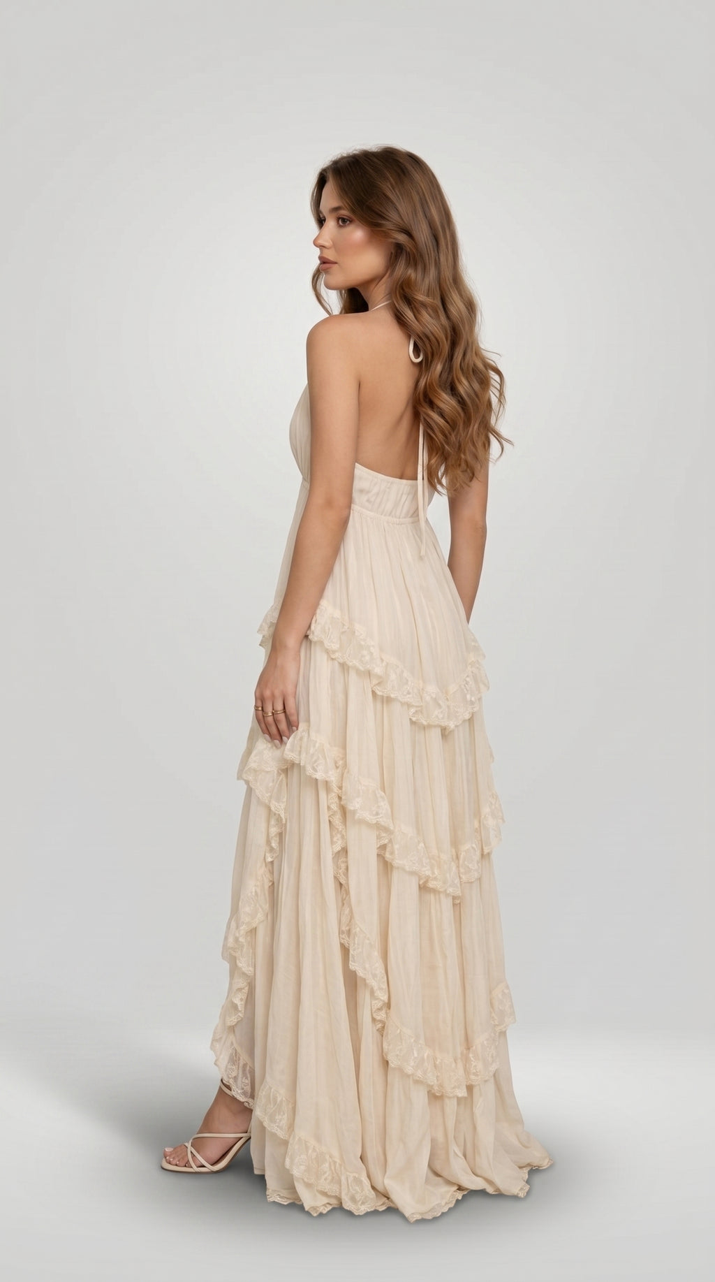 FLOWING OPEN BACK DRESS