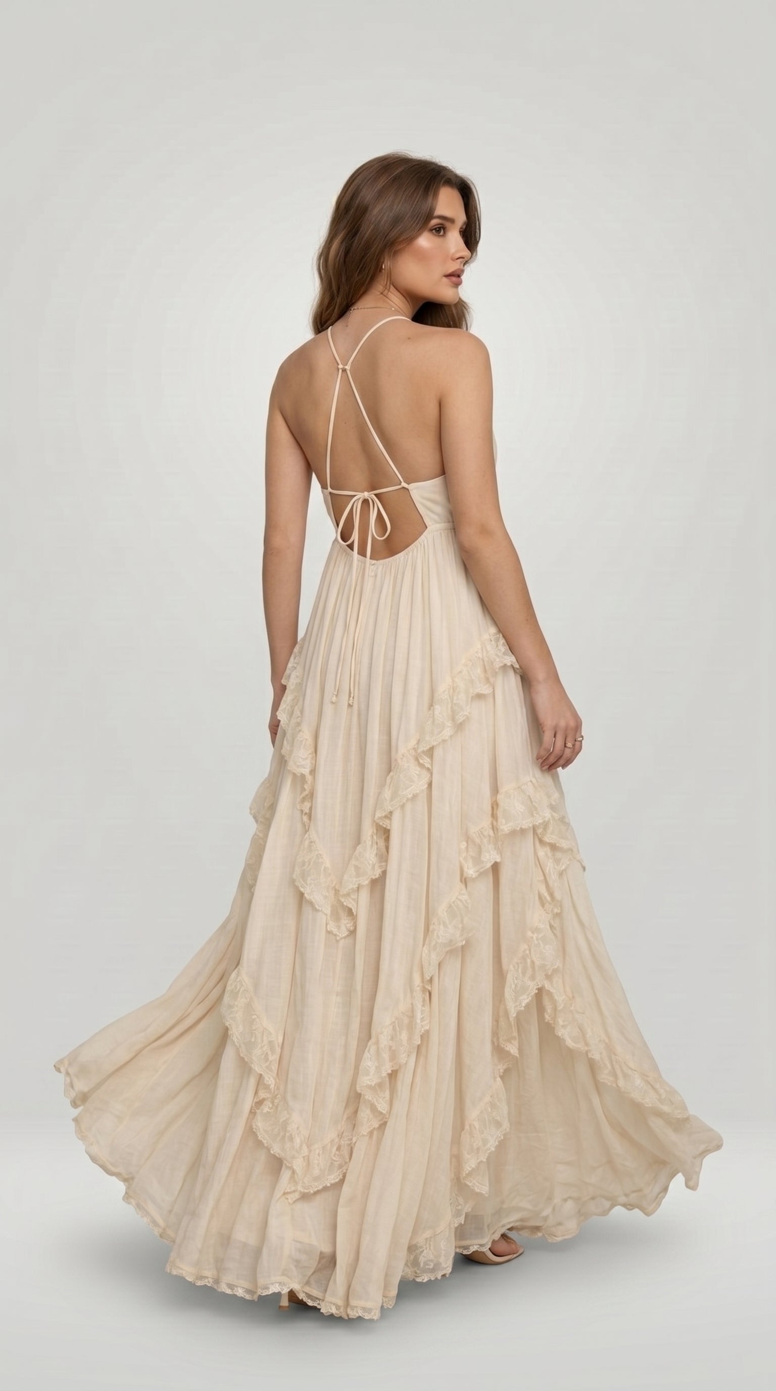 FLOWING OPEN BACK DRESS