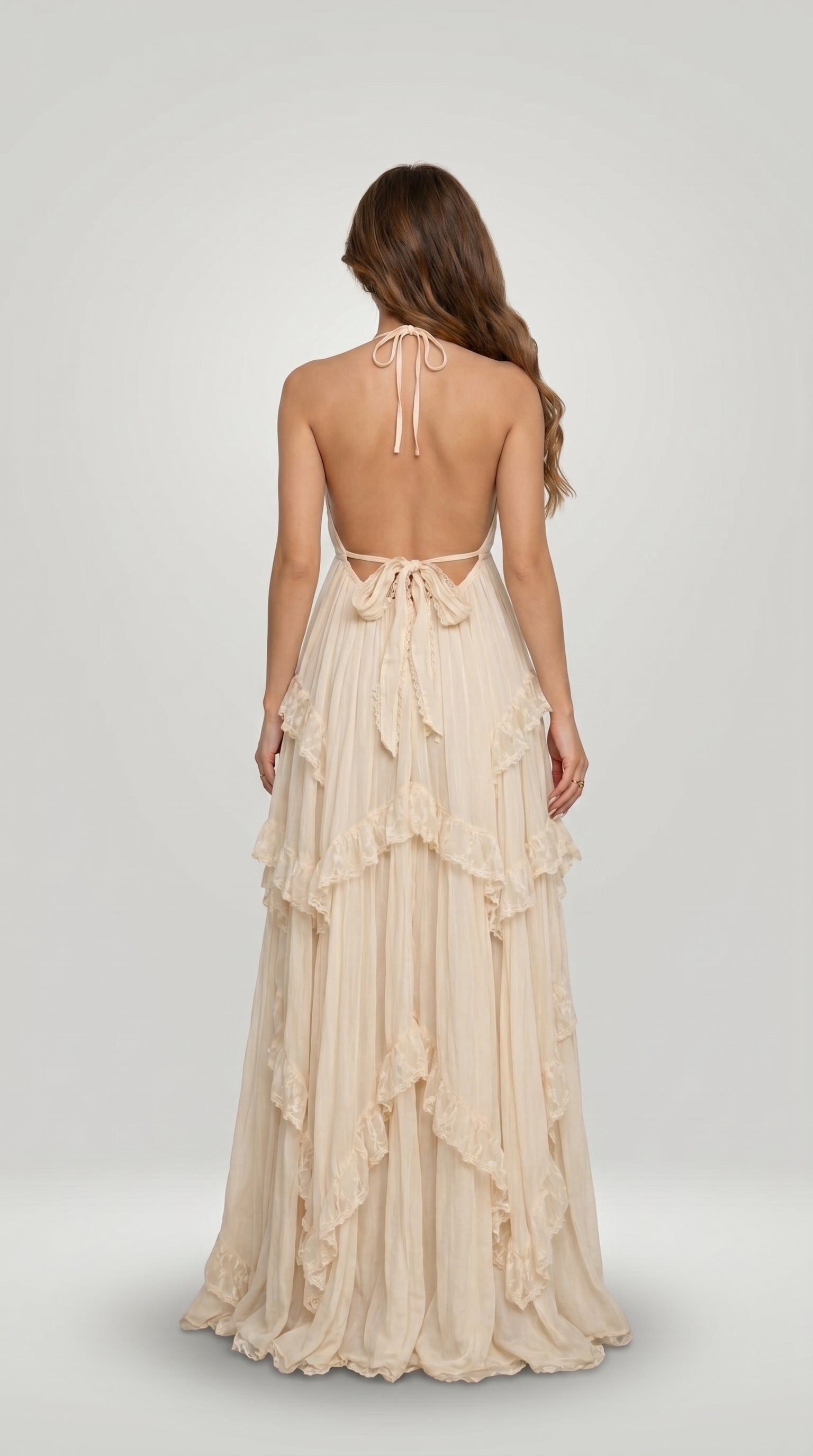 FLOWING OPEN BACK DRESS