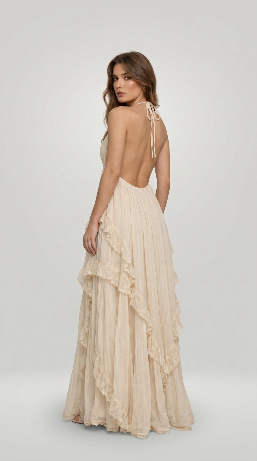 FLOWING OPEN BACK DRESS
