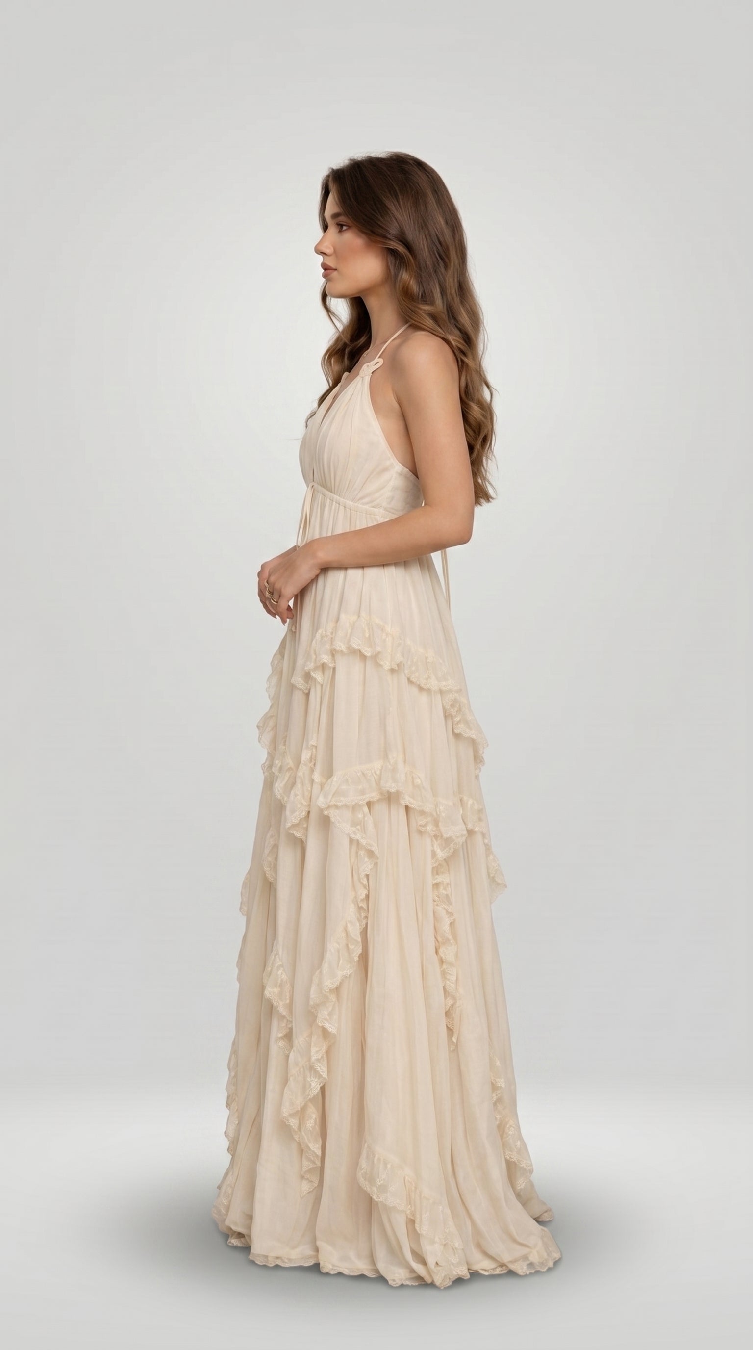 FLOWING OPEN BACK DRESS
