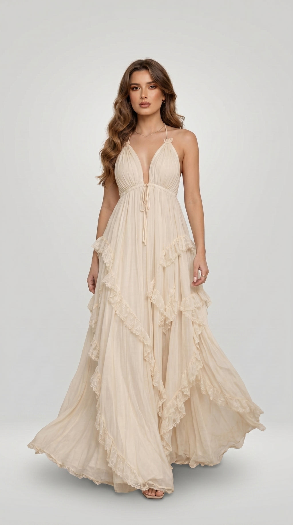 FLOWING OPEN BACK DRESS
