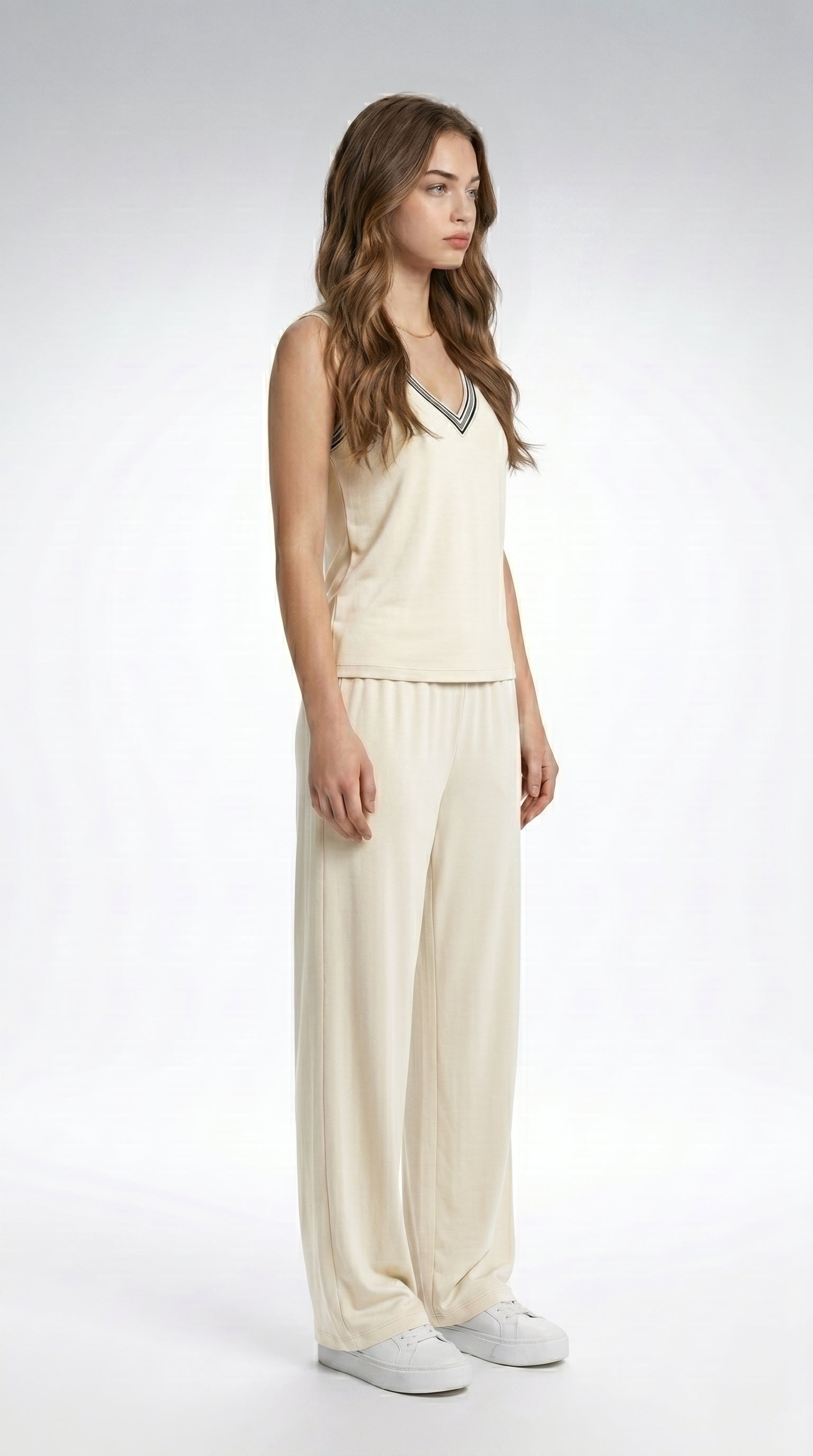 BACKLESS V-NECK CO-ORD SET