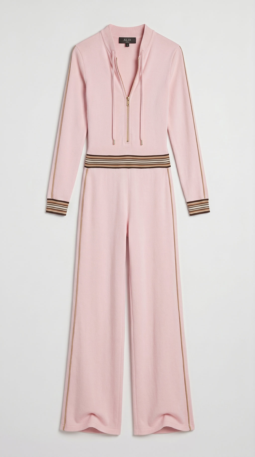 RIBBED HOODED JUMPSUIT