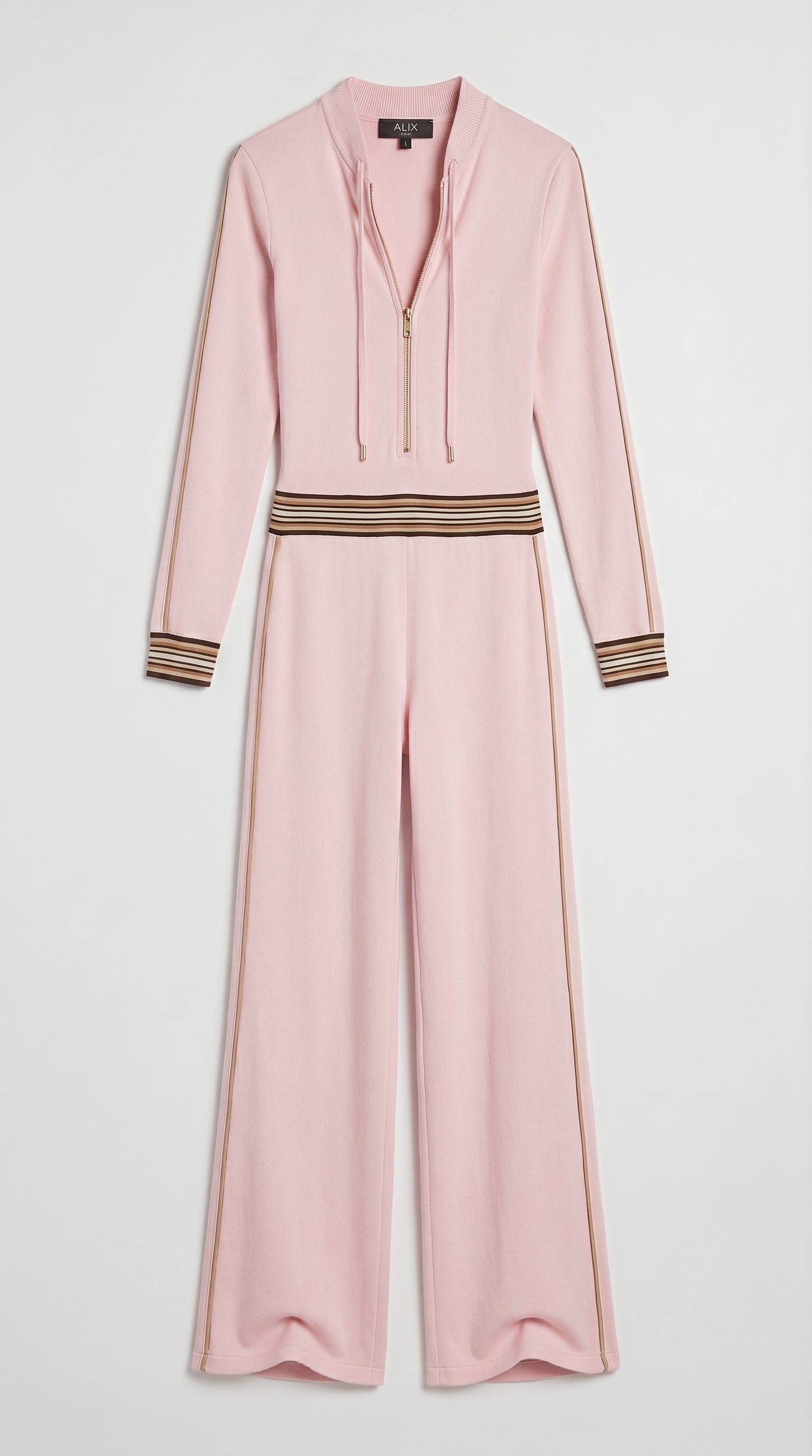 RIBBED HOODED JUMPSUIT