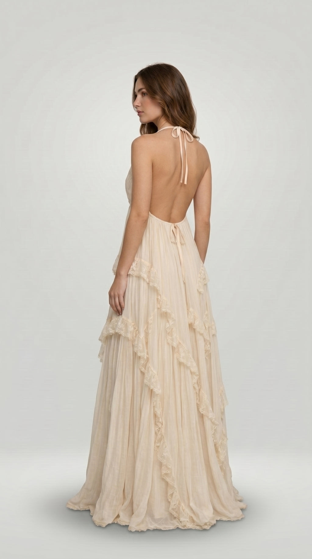 FLOWING OPEN BACK DRESS