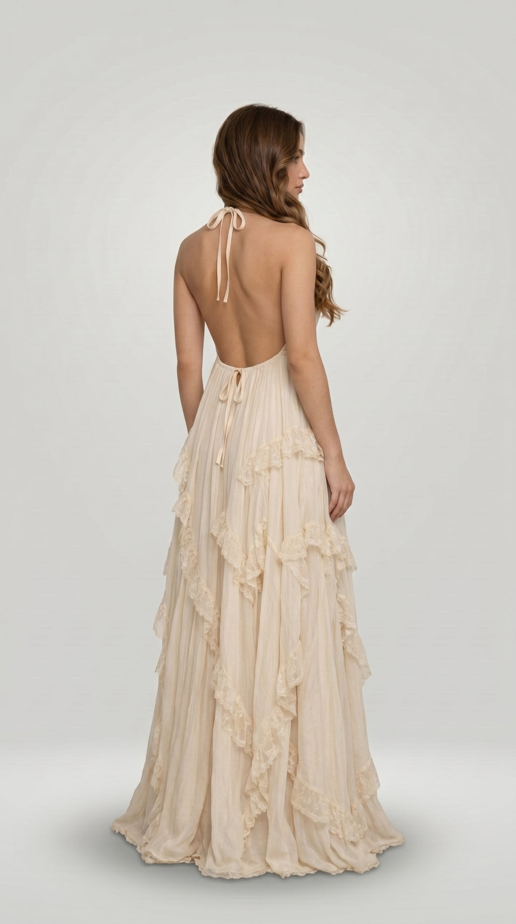 FLOWING OPEN BACK DRESS