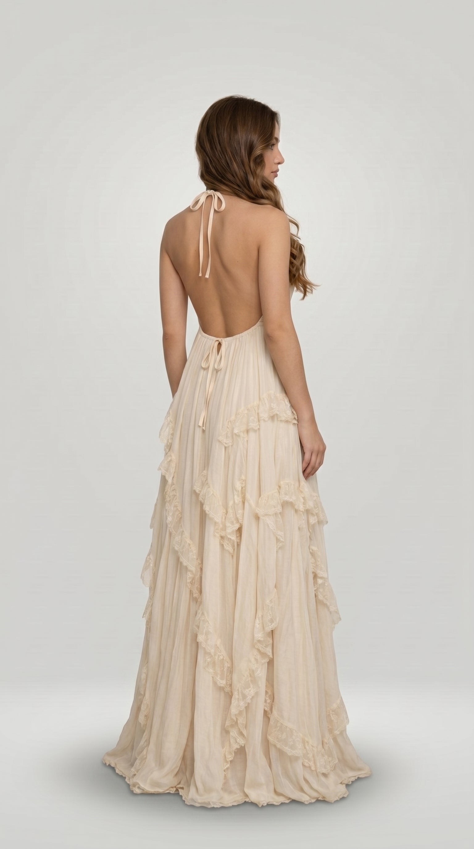 FLOWING OPEN BACK DRESS
