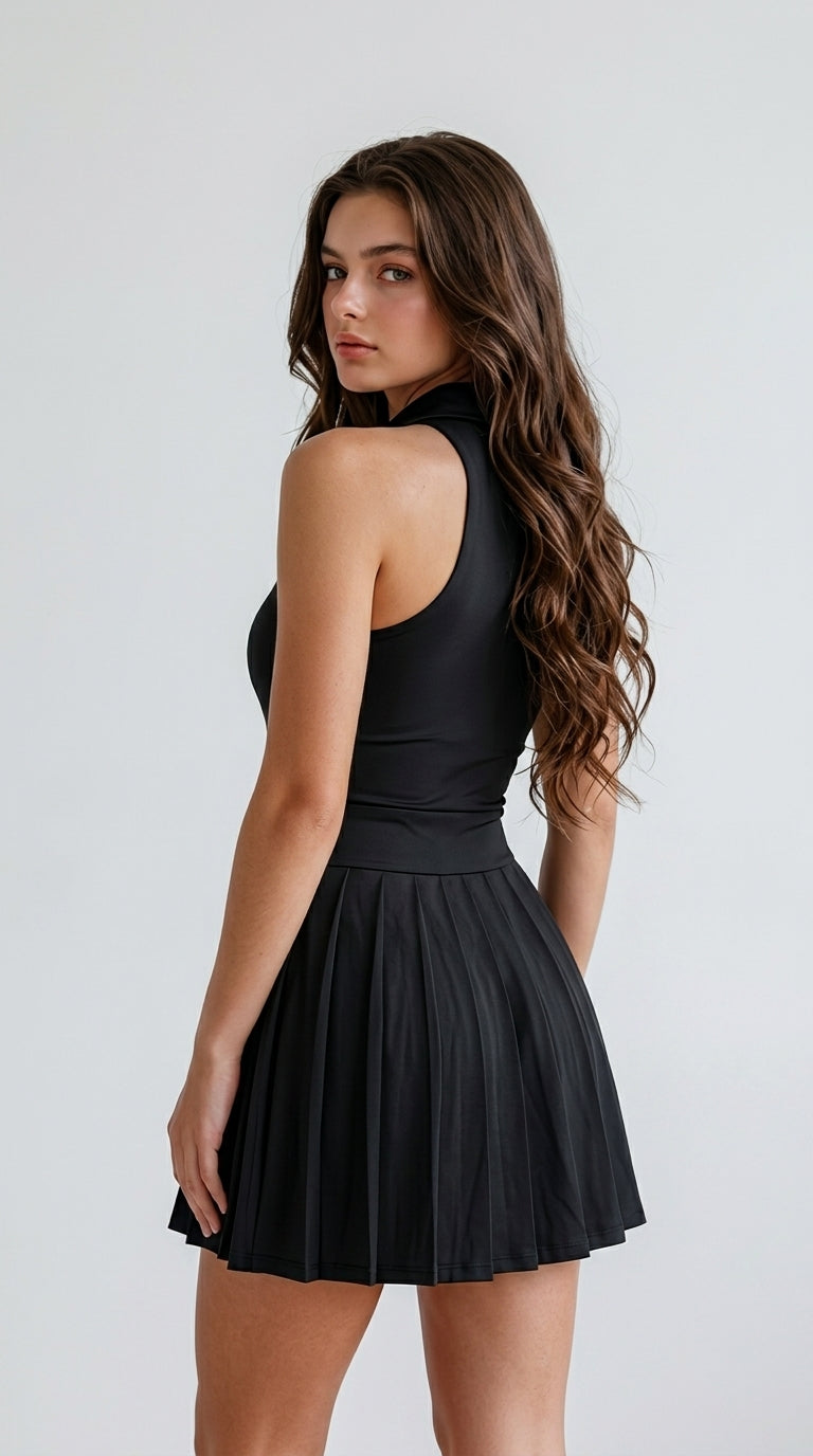 V-NECK TENNIS YOGA DRESS