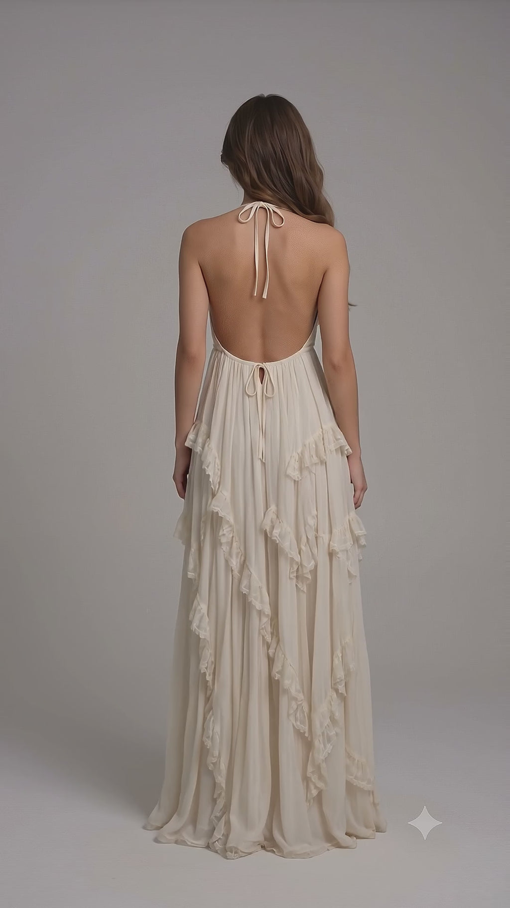 FLOWING OPEN BACK DRESS